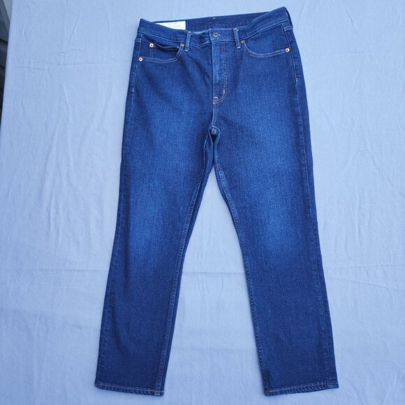 GAP Jeans women's sz 31/12 indigo blue colour vintage slim high rise ankle glaze - Picture 1 of 14